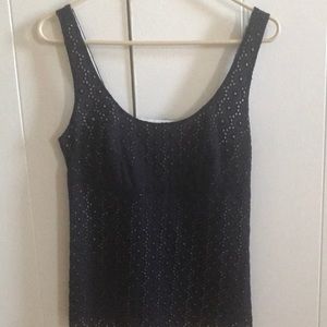 Ann Taylor Loft eyelet detail sleeveless top